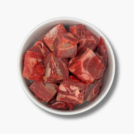 Rindfleisch durchwachsen, gewürfelt  1kg