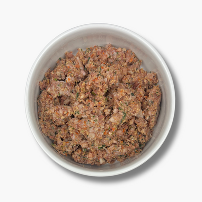 Mischfutter, gekocht mit Gemüse