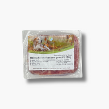 Hähnchenkarkassen, gewolft