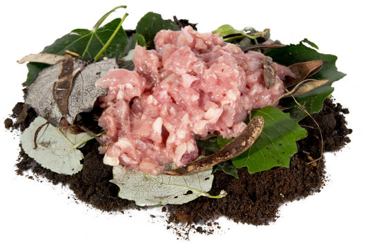 Hähnchenfleisch gewolft