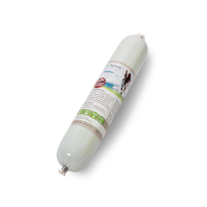 Metzgerrolle Lamm von Karnivor – schnittfeste BARF-Wurst als Alleinfutter für Hunde